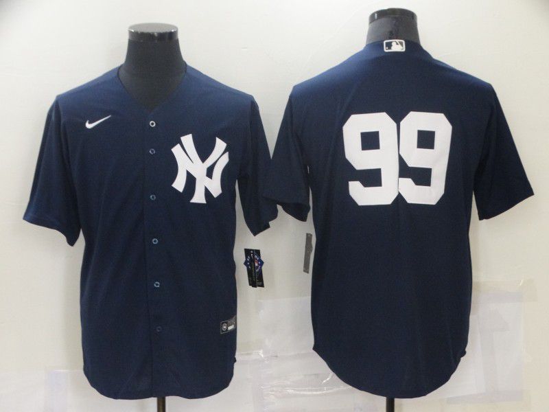 Men New York Yankees #99 Aaron Judge Blue Game 2021 Nike MLB Jersey